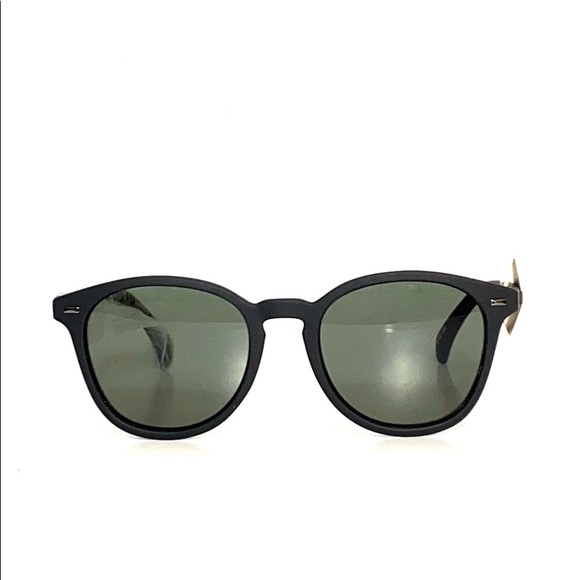 Le Specs Bandwagon Black Rubber Midsize Sunglasses - Picture 2 of 8